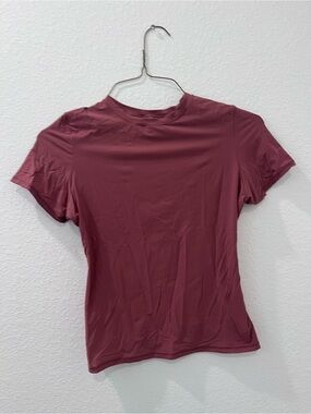 SKIMS Short Sleeve Crew Tee in Mauve